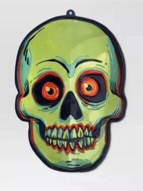 Target Hyde & Eek! Retro Halloween Neon Green Skull Wall Art 30x20
Beistle Style